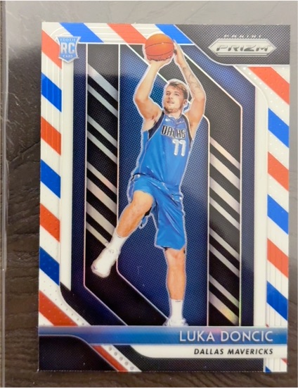 2018-19 Panini Prizm #280 Luka Doncic Rookie RC Red White Blue Prizm — front