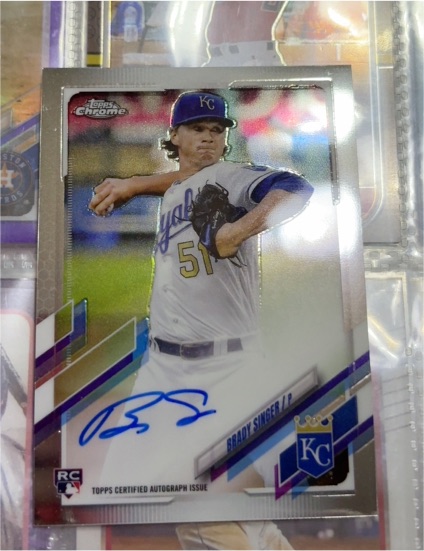 2021 Topps Chrome #RA-BS Brady Singer Rookie Autograph — front