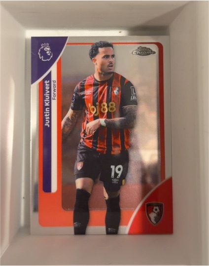 2026 Topps Chrome Premier League #1 Justin Kluivert — front