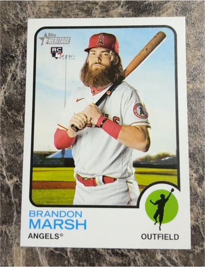 2022 Topps Heritage #176 Brandon Marsh — front