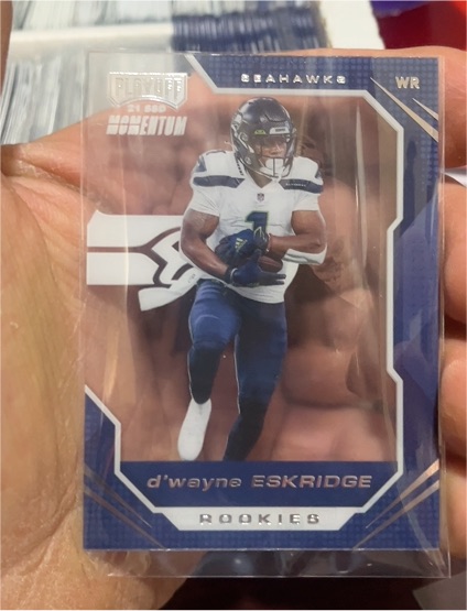 2021 Panini Chronicles Playoff Momentum #PMR-17 D'Wayne Eskridge Rookie Seahawks — front