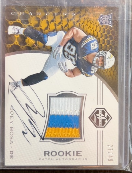 2016 Panini Limited #61 Joey Bosa Rookie Patch Autographs — front