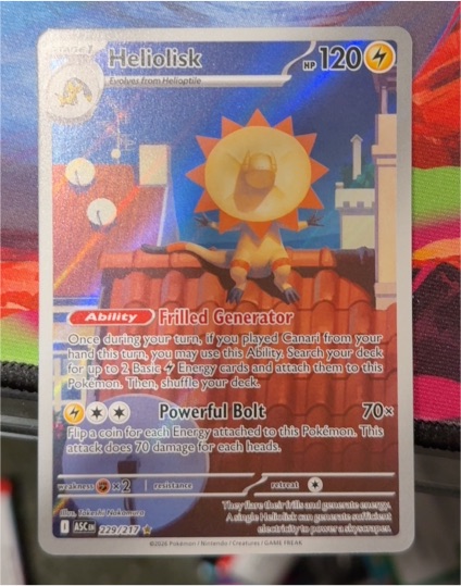 2026 Pokémon TCG Ascended Heroes #229 Heliolisk Illustration Rare — front