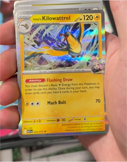 2026 Pokémon Mega Evolutions Ascended Heroes #072 Iono's Kilowattrel — front