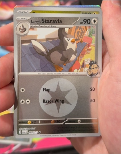 2021 Pokémon Ascended Heroes #169 Larry's Staravia — front