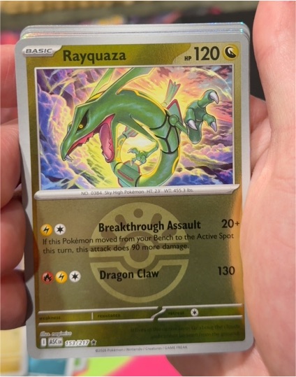2021 Pokémon Ascended Heroes #153 Rayquaza — front