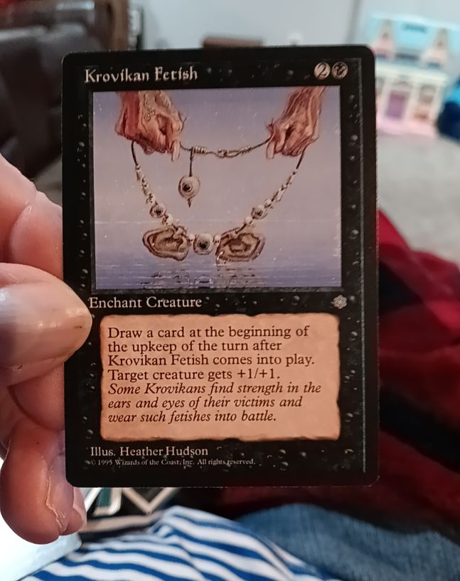 1995 Magic: The Gathering Ice Age #140 Krovikan Fetish — front