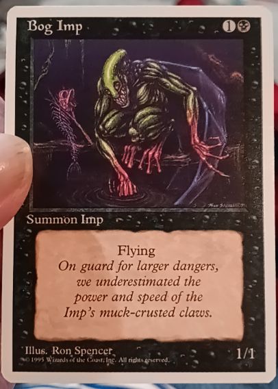 1995 Magic: The Gathering #123 Bog Imp — front