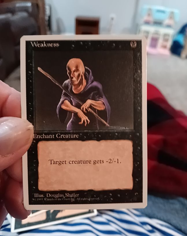 1995 Magic: The Gathering 4th Edition #170 Weakness — front