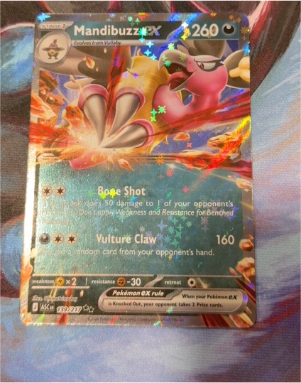 2023 Pokémon TCG Ascended Heroes #139 Mandibuzz EX — front