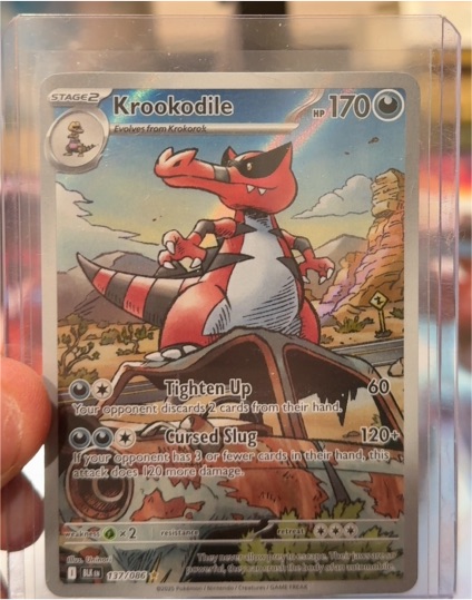 2025 Pokémon TCG #137 Krookodile Illustration Rare SV: Black Bolt — front