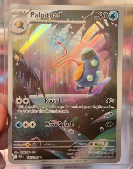 2025 Pokémon SV: Black Bolt #104 Palpitoad — front