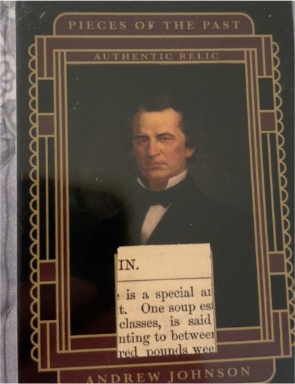 2025 Pieces of the Past #SR-AJ2 Andrew Johnson — front