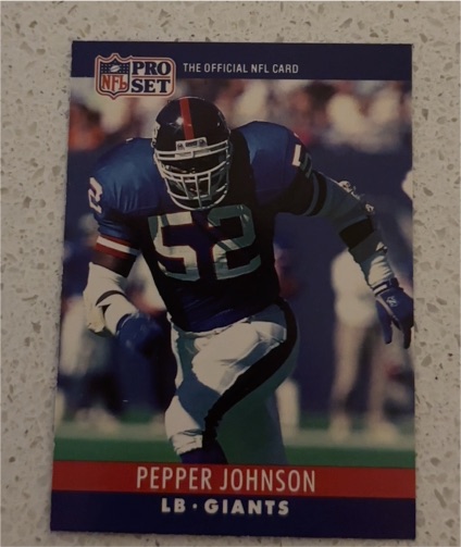 1990 Pro Set #226 Pepper Johnson — front