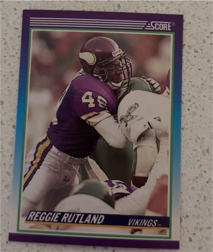 1990 Score #498 Reggie Rutland — front