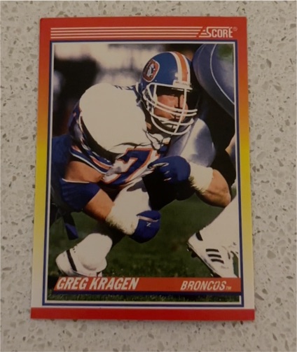 1990 Score #660 Greg Kragen Denver Broncos — front