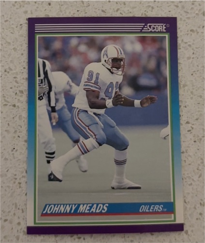 1990 Score #492 Johnny Meads Houston Oilers — front