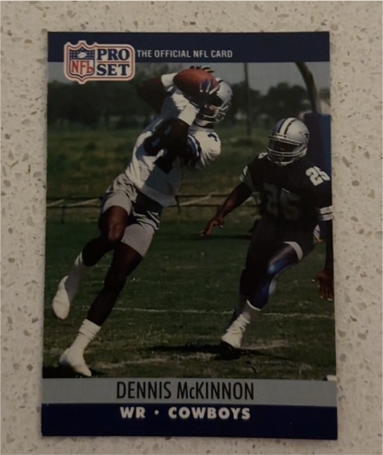1990 Pro Set #480 Dennis McKinnon — front