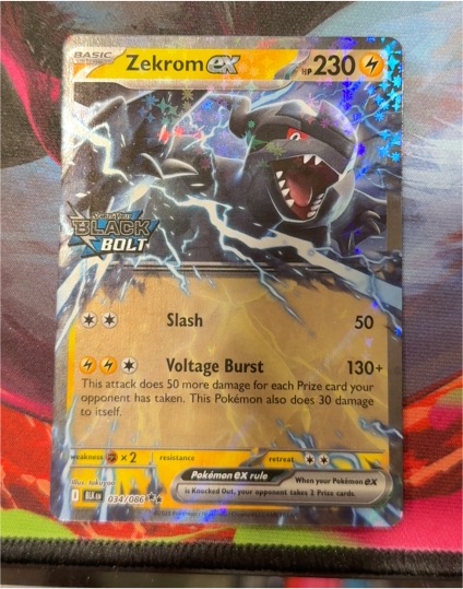 2022 Pokémon Scarlet & Violet Black Bolt #034 Zekrom ex — front