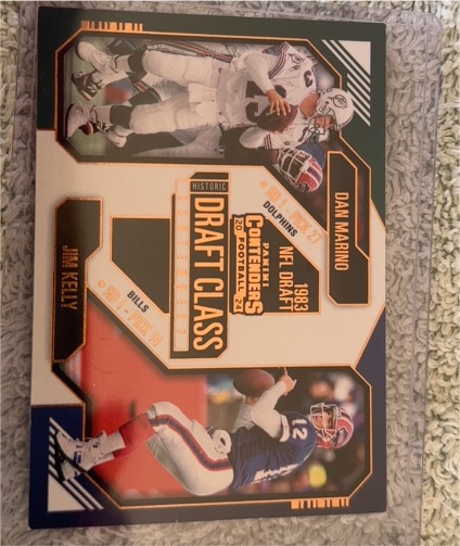 2024 Panini Contenders Historic Draft Class Contenders #7 Dan Marino, Jim Kelly — front