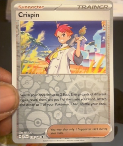 2022 Pokémon Scarlet & Violet Stellar Crown #133 Crispin — front
