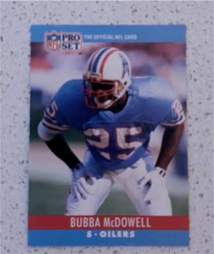 1990 Pro Set #123 Bubba McDowell Houston Oilers — front