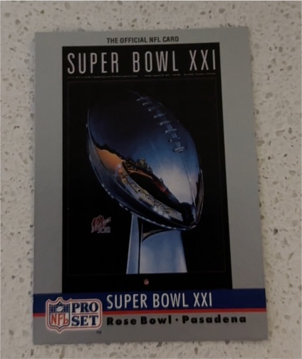 1990 Pro Set Super Bowl XXI #21 — front