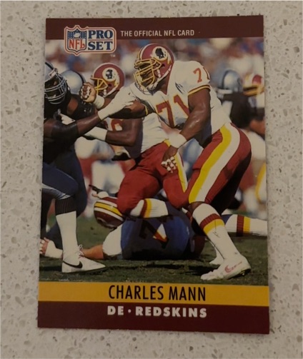 1990 Pro Set #325 Charles Mann Washington Redskins — front