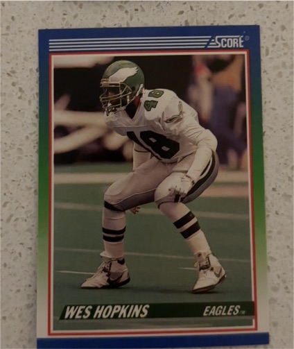 1990 Score #369 Wes Hopkins — front