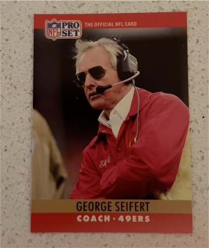 1990 Pro Set #299 George Seifert — front