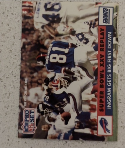 1991 Pro Set #50 Mark Ingram Super Bowl XXV Replay New York Giants — front