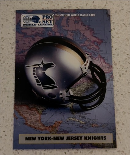 1991 Pro Set World League #6 New York-New Jersey Knights — front