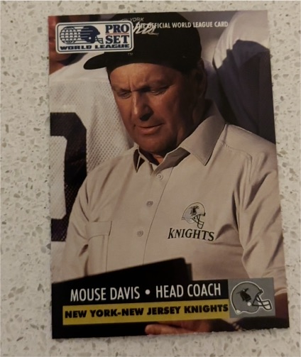 1991 Pro Set World League #18 Mouse Davis — front