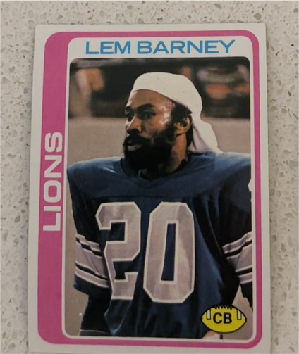 1978 Topps #82 Lem Barney — front
