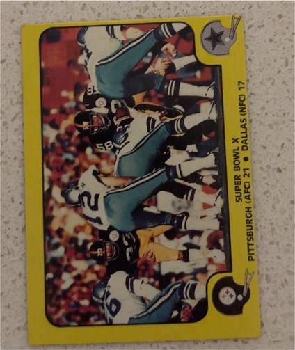 1979 Fleer Team Action #66 Super Bowl X Pittsburgh Steelers vs Dallas Cowboys — front