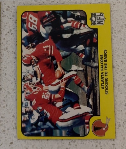 1978 Fleer Team Action #1 Sticking to the Basics Atlanta Falcons — front