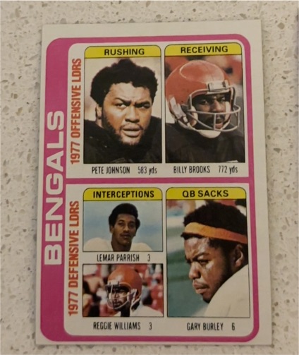 1978 Topps #505 Cincinnati Bengals Team Leaders — front