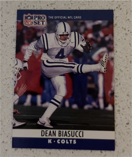 1990 Pro Set #129 Dean Biasucci — front