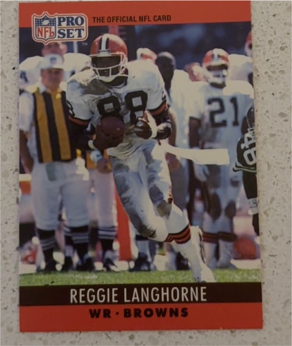 1990 Pro Set #73 Reggie Langhorne — front