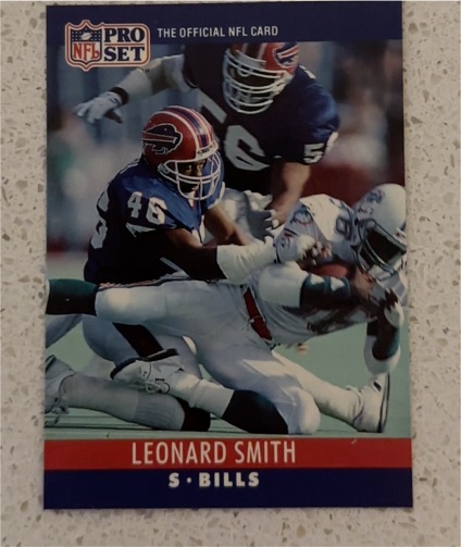 1990 Pro Set #46 Leonard Smith — front
