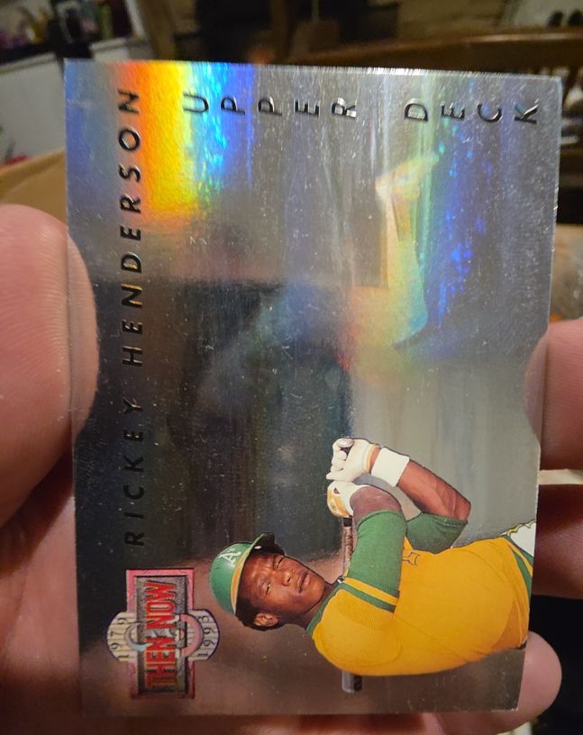 1993 Upper Deck Then & Now #TN3 Rickey Henderson — front