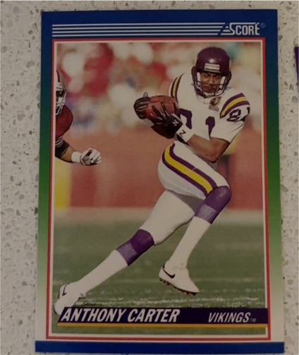 1990 Score #345 Anthony Carter — front