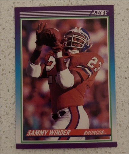 1990 Score #540 Sammy Winder Denver Broncos — front