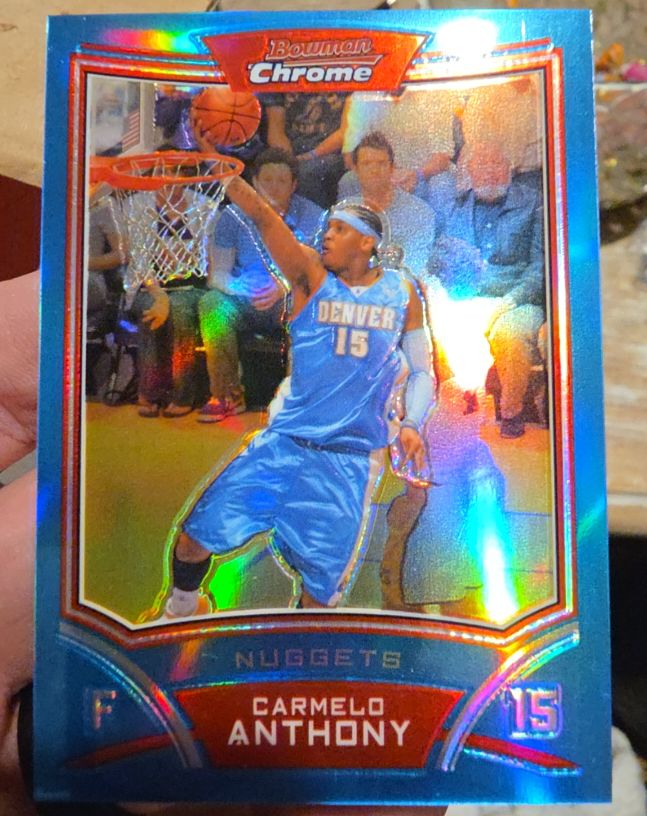 2008-09 Bowman Chrome #15 Carmelo Anthony — front