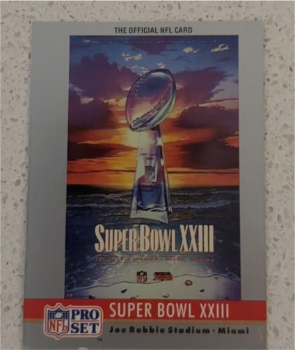 1990 Pro Set #23 Super Bowl XXIII — front