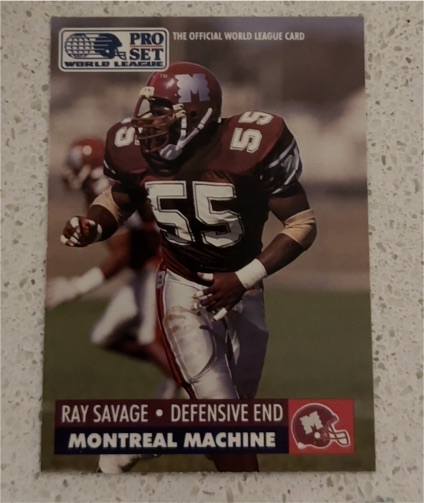 1991 Pro Set World League #16 Ray Savage — front