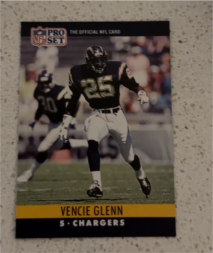 1990 Pro Set #278 Vencie Glenn — front