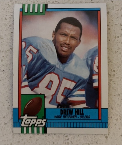 1990 Topps #217 Drew Hill Houston Oilers — front