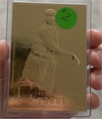 1996 Danbury Mint #34 Cy Young HOF 22kt Gold — front