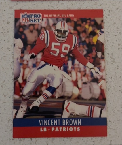 1990 Pro Set #201 Vincent Brown — front